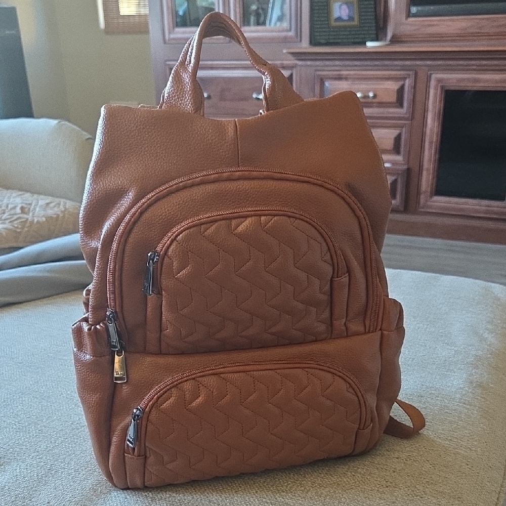 Brown Leather Backpack